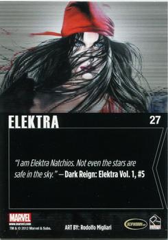 2012 Rittenhouse Marvel Greatest Heroes #27 Elektra Back