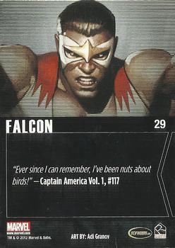 2012 Rittenhouse Marvel Greatest Heroes #29 Falcon Back