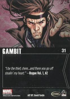 2012 Rittenhouse Marvel Greatest Heroes #31 Gambit Back