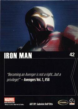 2012 Rittenhouse Marvel Greatest Heroes #42 Iron Man Back