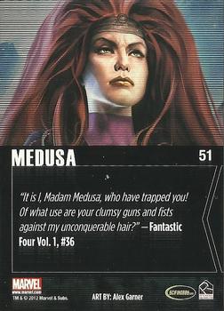 2012 Rittenhouse Marvel Greatest Heroes #51 Medusa Back