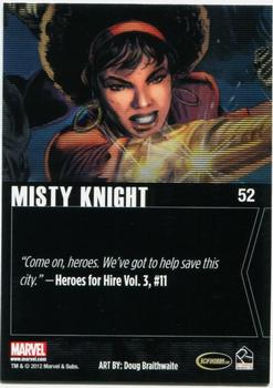 2012 Rittenhouse Marvel Greatest Heroes #52 Misty Knight Back