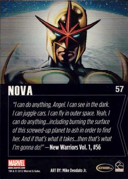 2012 Rittenhouse Marvel Greatest Heroes #57 Nova Back