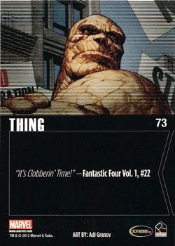 2012 Rittenhouse Marvel Greatest Heroes #73 Thing Back
