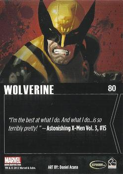 2012 Rittenhouse Marvel Greatest Heroes #80 Wolverine Back