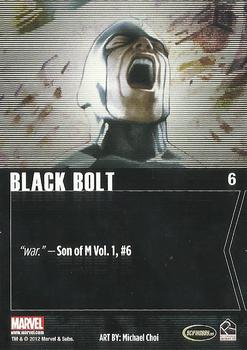 2012 Rittenhouse Marvel Greatest Heroes - HoloFoil #6 Black Bolt Back