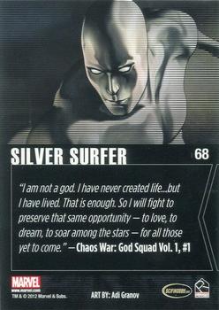 2012 Rittenhouse Marvel Greatest Heroes - HoloFoil #68 Silver Surfer Back