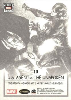 2010 Rittenhouse Marvel Heroes and Villains #10 U.S. Agent vs. The Unspoken Back