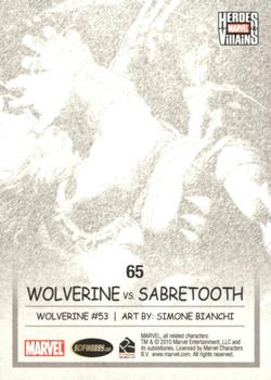 2010 Rittenhouse Marvel Heroes and Villains #65 Wolverine vs. Sabretooth Back