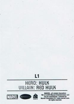 2010 Rittenhouse Marvel Heroes and Villains - Lenticular Flip Cards #L1 Hulk / Red Hulk Back