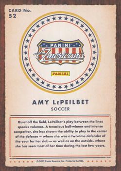 2012 Panini Americana Heroes & Legends #52 Amy LePeilbet Back