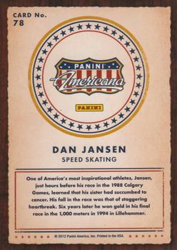 2012 Panini Americana Heroes & Legends #78 Dan Jansen Back