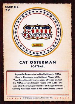 2012 Panini Americana Heroes & Legends #72 Cat Osterman Back