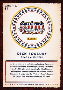 2012 Panini Americana Heroes & Legends #81 Dick Fosbury Back
