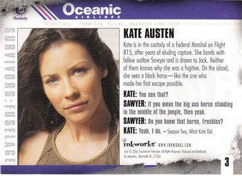 2006 Inkworks Lost Revelations #3 Kate Austen Back