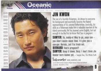 2006 Inkworks Lost Revelations #9 Jin Kwon Back
