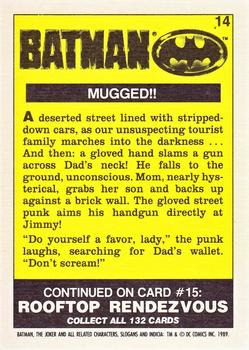 1989 Topps Batman - Collector's Edition (Tiffany) #14 Mugged! Back