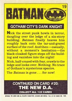 1989 Topps Batman - Collector's Edition (Tiffany) #19 Gotham City's Dark Knight Back