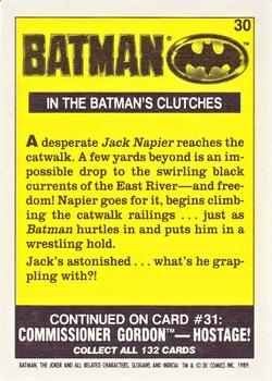 1989 Topps Batman - Collector's Edition (Tiffany) #30 In the Batman's Clutches Back
