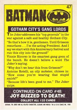 1989 Topps Batman - Collector's Edition (Tiffany) #47 Gotham City's Crime Lords Back