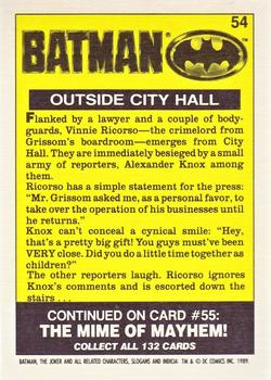 1989 Topps Batman - Collector's Edition (Tiffany) #54 Outside City Hall Back