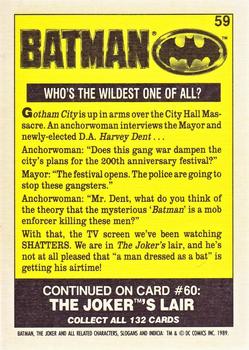 1989 Topps Batman - Collector's Edition (Tiffany) #59 Who's the Wildest one of all? Back