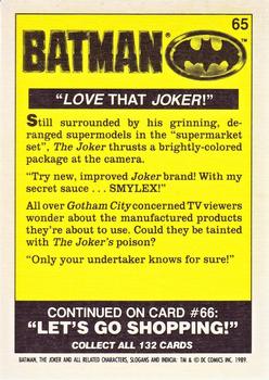 1989 Topps Batman - Collector's Edition (Tiffany) #65 Love that Joker! Back