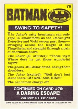 1989 Topps Batman - Collector's Edition (Tiffany) #75 Swing to Safety! Back