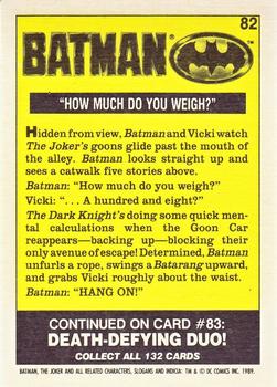 1989 Topps Batman - Collector's Edition (Tiffany) #82 How Much do you Weigh? Back