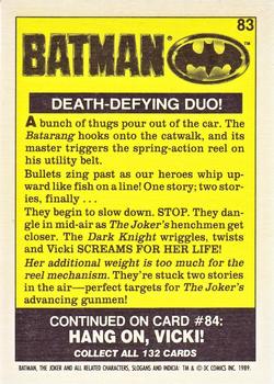 1989 Topps Batman - Collector's Edition (Tiffany) #83 Death-Defying duo! Back