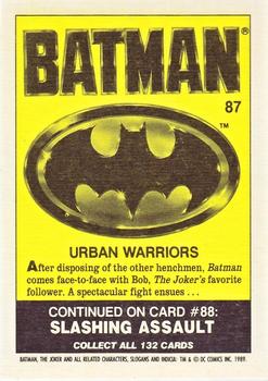 1989 Topps Batman - Collector's Edition (Tiffany) #87 Urban Warriors Back