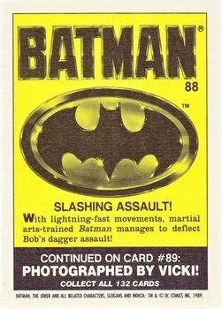 1989 Topps Batman - Collector's Edition (Tiffany) #88 Slashing Assault! Back