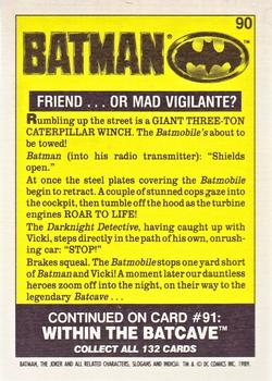 1989 Topps Batman - Collector's Edition (Tiffany) #90 Friend…or Mad Vigilante? Back