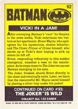 1989 Topps Batman - Collector's Edition (Tiffany) #92 Vicki in a jam! Back