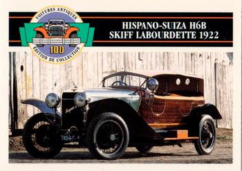 1992 Panini Antique Cars French Version #24 Hispano-Suiza H6B Skiff Labourdette 1922 Front