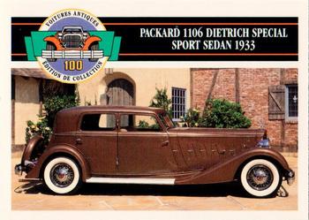 1992 Panini Antique Cars French Version #57 Packard 1106 Dietrich Special Sport Sedan 1933 Front