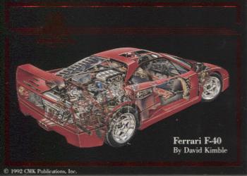 1993 CMK Cars of the World #NNO Ferrari F-40 By David Kimble Front