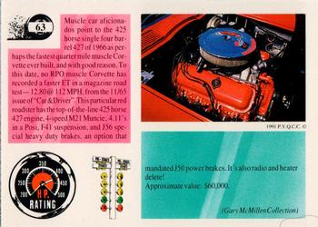 1991 Muscle Cards #63 1966 Chevrolet Corvette Convertible Back