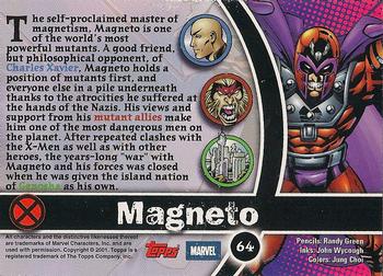 2001 Topps Marvel Legends #64 Magneto Back