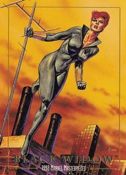 1992 SkyBox Marvel Masterpieces #3 Black Widow Front