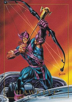 1992 SkyBox Marvel Masterpieces #34 Hawkeye Front