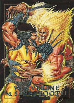 1992 SkyBox Marvel Masterpieces - Battle Spectra #3-D Wolverine vs Sabretooth Front