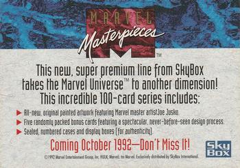 1992 SkyBox Marvel Masterpieces - Promos #NNO Hulk Back