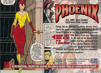 1993 SkyBox Marvel Masterpieces #85 Phoenix Back