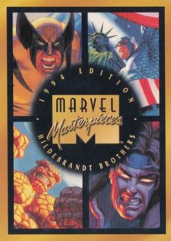 1994 Fleer Marvel Masterpieces Hildebrandt Brothers #140 Checklist Front