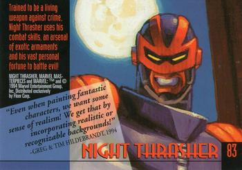 1994 Fleer Marvel Masterpieces Hildebrandt Brothers #83 Night Thrasher Back