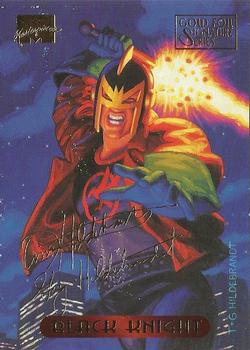 1994 Fleer Marvel Masterpieces Hildebrandt Brothers - Gold Foil Signature #7 Black Knight Front