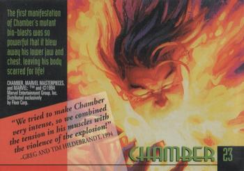 1994 Fleer Marvel Masterpieces Hildebrandt Brothers - Gold Foil Signature #23 Chamber Back