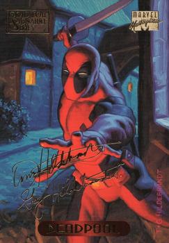 1994 Fleer Marvel Masterpieces Hildebrandt Brothers - Gold Foil Signature #28 Deadpool Front