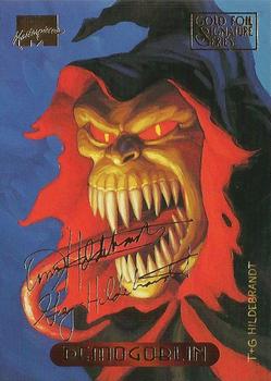1994 Fleer Marvel Masterpieces Hildebrandt Brothers - Gold Foil Signature #30 Demogoblin Front